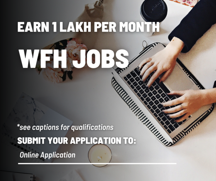 WFH Jobs to Earn 1 Lakh Per Month || Online Application
